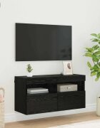 vidaXL TV стенен шкаф 80 х 30 х 40 см Черния дъб Инженерна дървесина