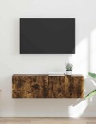 vidaXL TV стенен шкаф 98 x 31 x 295 см Димян дъб Инженерна дървесина