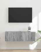 vidaXL TV стенен шкаф 98 x 31 x 295 см Сив Сонома Инженерна дървесина