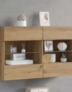 vidaXL TV стенен шкаф 985 x 30 x 605 см Дъб Инженерна дървесина
