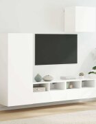 vidaXL ТВ стенни модули 4 части бели инженерно дърво