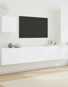 vidaXL ТВ стенни модули 5 части бели инженерно дърво