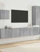 vidaXL ТВ стенни модули 5 части сив сонома инженерно дърво