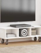 vidaXL ТВ стойка 100 x 35 x 35 см Бяло Инженерна дървесина