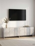 vidaXL ТВ стойка 140 x 345 x 40 см Бетонно сиво Инженерна дървесина
