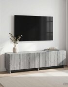 vidaXL ТВ стойка 140 x 345 x 40 см Сив Сонома Инженерна дървесина