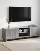 vidaXL ТВ стойка 140 x 345 x 40 см Сив Сонома Инженерна дървесина