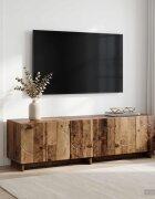 vidaXL ТВ стойка 140 x 345 x 40 см Старо дърво Инженерна дървесина