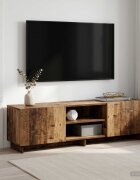 vidaXL ТВ стойка 140 x 345 x 40 см Старо дърво Инженерна дървесина