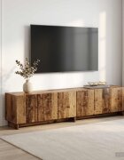 vidaXL ТВ стойка 179.5 x 34.5 x 40 cm Старо дърво Инженерна дървесина