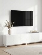 vidaXL ТВ стойка 180 x 345 x 40 cm Бял гланц Инженерна дървесина