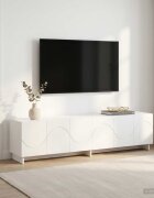 vidaXL ТВ стойка 180 x 345 x 40 cm Бяло Инженерна дървесина