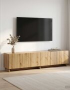 vidaXL ТВ стойка 180 x 345 x 40 cm Дъб артизан Инженерна дървесина