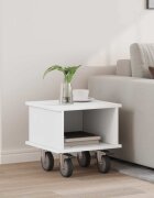 vidaXL ТВ стойка 37 x 35 x 35 см Бяло Инженерна дървесина