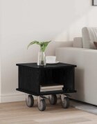 vidaXL ТВ стойка 37 x 35 x 35 см Черния дъб Инженерна дървесина