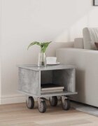 vidaXL ТВ стойка 37 x 35 x 35 см Циментено сиво Инженерна дървесина