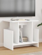 vidaXL ТВ стойка 50 x 35 x 45 cm Бяло Инженерна дървесина