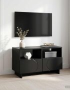 vidaXL ТВ стойка 60 x 34.5 x 40 cm Черно Инженерна дървесина