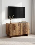 vidaXL ТВ стойка 60 x 34.5 x 40 cm Старо дърво Инженерна дървесина