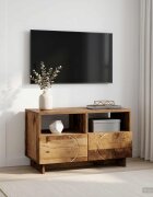 vidaXL ТВ стойка 60 x 34.5 x 40 cm Старо дърво Инженерна дървесина