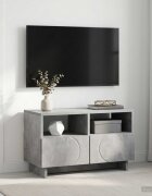 vidaXL ТВ стойка 60 x 345 x 40 см Бетонно сиво Инженерна дървесина