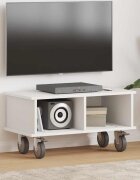 vidaXL ТВ стойка 685 x 35 x 35 см Бяло Инженерна дървесина