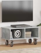 vidaXL ТВ стойка 685 x 35 x 35 см Циментено сиво Инженерна дървесина