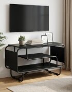 vidaXL ТВ стойка 80 x 36 x 45 см Черен дъб Инженерна дървесина