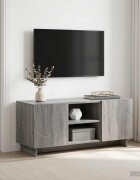 vidaXL ТВ стойка 90 x 34.5 x 40 cm Сив Сонома Инженерна дървесина