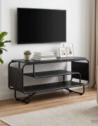 vidaXL ТВ стойка 98 x 36 x 45 см Черен дъб