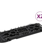 vidaXL Тягови дъски 2 бр черни 107х31х7 см найлон