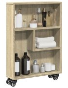 vidaXL Тясна количка за съхранение дъб сонома 48x13x68 см инженерно дърво