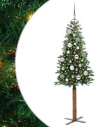 vidaXL Тясно коледно дърво Зелен 150 cm ПВЦ и масивно борово дърво