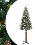 vidaXL Тясно коледно дърво Зелен 150 cm ПВЦ и масивно борово дърво
