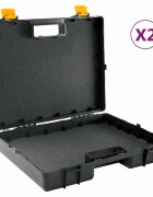 vidaXL Универсални куфари за инструменти с пяна гума 2 бр полипропилен