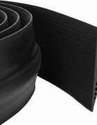 vidaXL Уплътнение за Гаражна Под Черно 155 x 28 мм 2 м EPDM гума