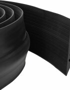 vidaXL Уплътнение за Гаражна Под Черно 78 x 14 мм 55 м EPDM гума