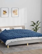 vidaXL Утежнено одеяло синьо 155x220 см 11 кг плат