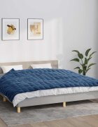 vidaXL Утежнено одеяло синьо 155x220 см 7 кг плат
