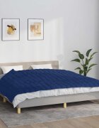 vidaXL Утежнено одеяло синьо 155x220 см 7 кг плат