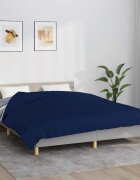 vidaXL Утежнено одеяло синьо 200x200 см 13 кг плат