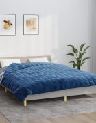 vidaXL Утежнено одеяло синьо 200x220 см 9 кг плат