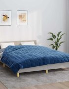 vidaXL Утежнено одеяло синьо 200x230 см 9 кг плат