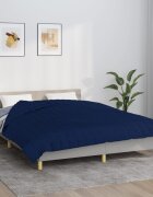 vidaXL Утежнено одеяло синьо 220x230 см 15 кг плат