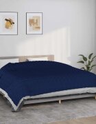 vidaXL Утежнено одеяло синьо 220x260 см 11 кг плат