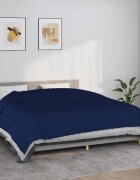 vidaXL Утежнено одеяло синьо 220x260 см 15 кг плат