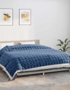 vidaXL Утежнено одеяло синьо 220x260 см 15 кг плат