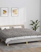vidaXL Утежнено одеяло сиво 155x220 см 11 кг плат