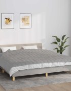 vidaXL Утежнено одеяло сиво 155x220 см 11 кг плат