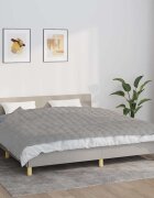 vidaXL Утежнено одеяло сиво 155x220 см 7 кг плат